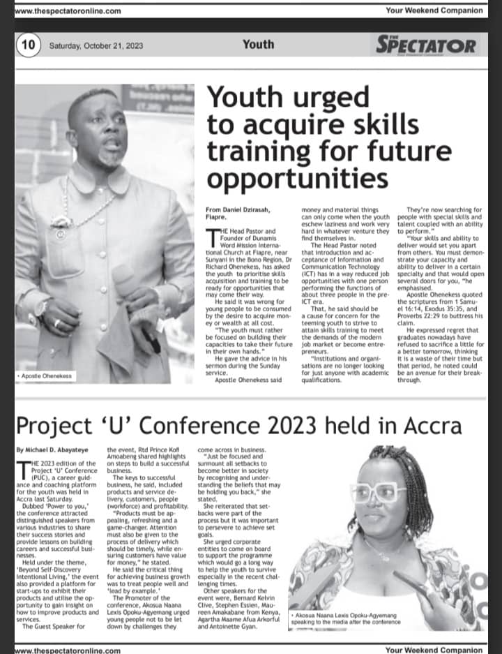 Naana Lexis PROJECT U CONFERENCE 2023 HELD IN ACCRA-GHANA News Photo